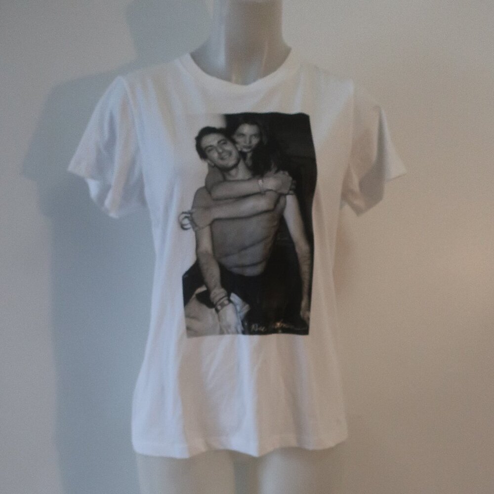 NWT Womens Proof Of Concept White Kate Moss Marc Jacobs Tee M